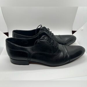 Russell &‎ Bromley Black Leather Cumulus Toe Cap Leather Oxfords Men’s Size 10.5